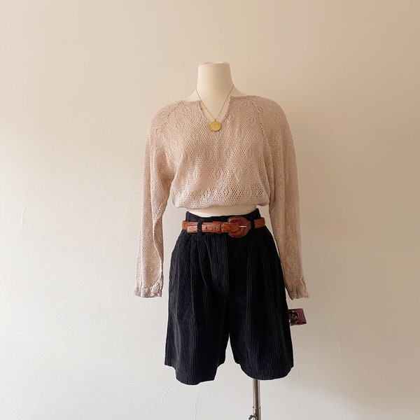 Deadstock Open Weave Cropped Top | Size XS SM