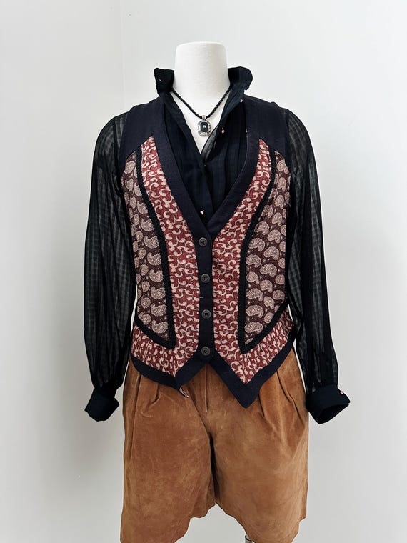 90s Lightweight Paisley Vest | Size SM