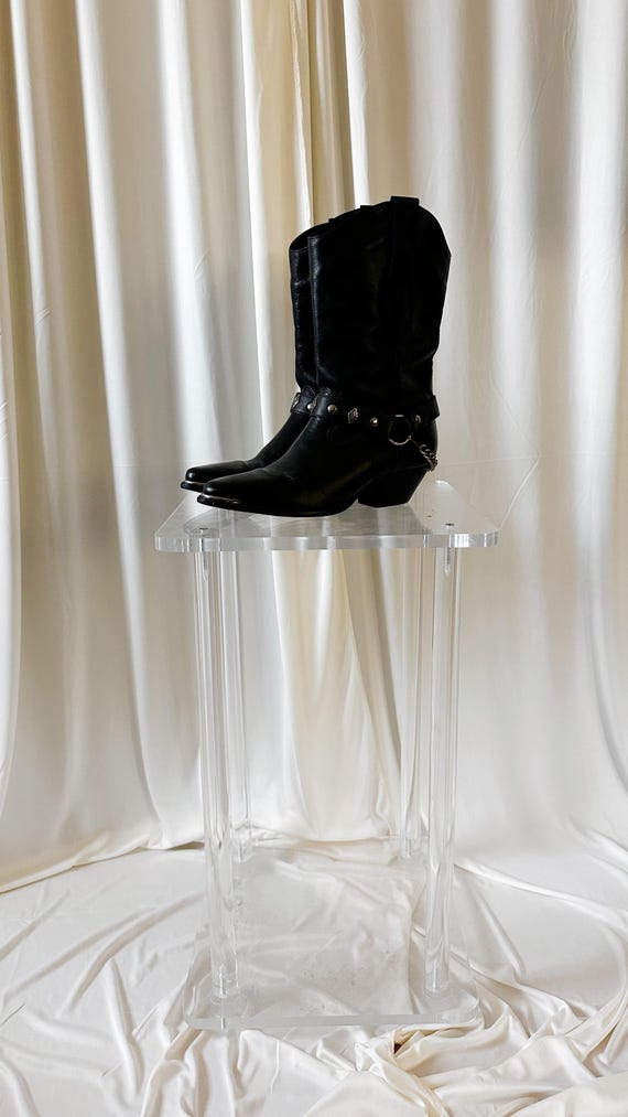 1980s Code West Black Boots | Size 7M
