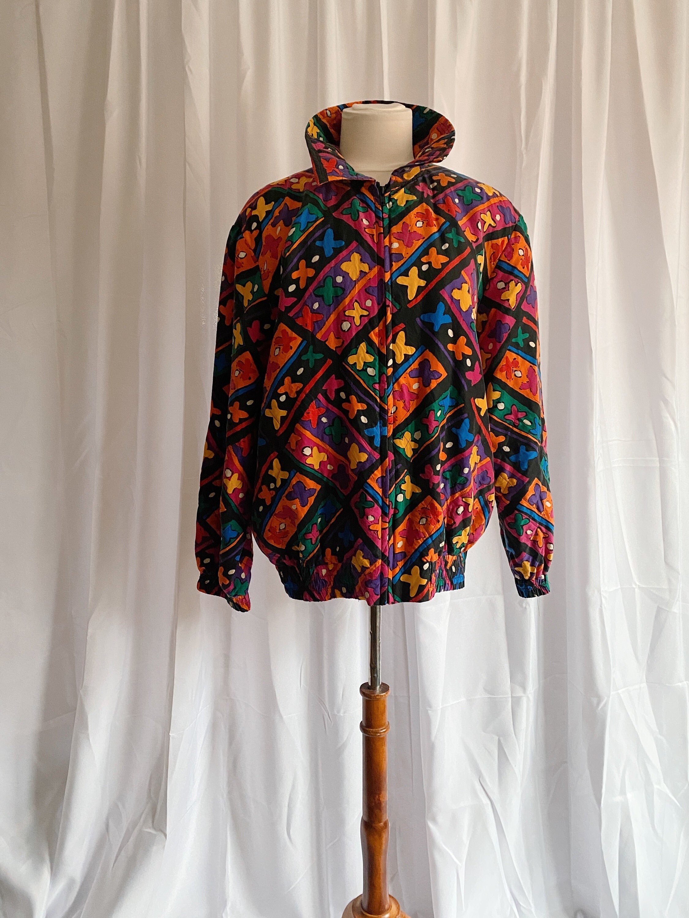 Brightly Patterned Windbreaker