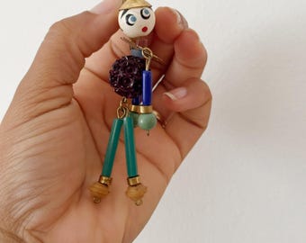 1960s Articulated Clown Pin