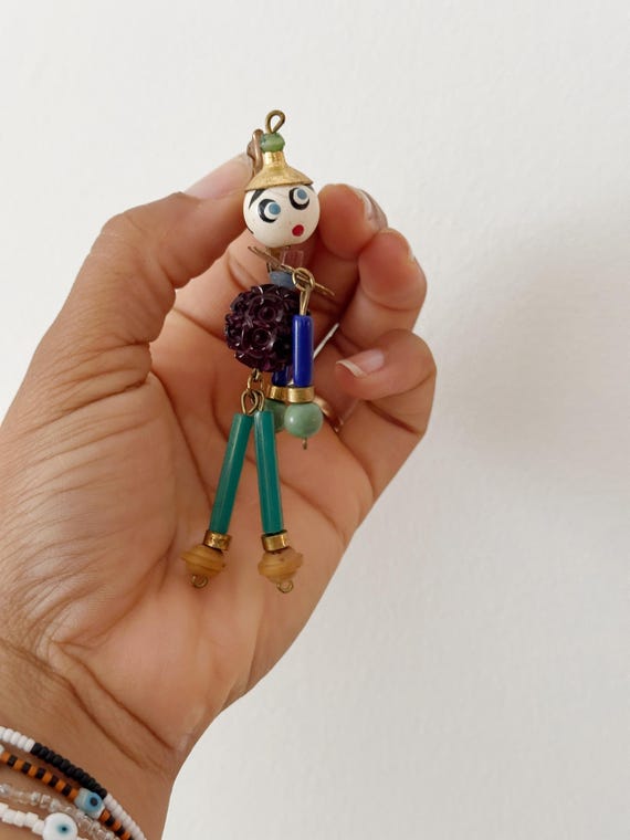 1960s Articulated Clown Pin