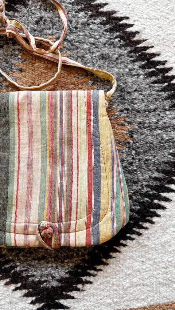 Striped Handmade Natural Fibers Purse
