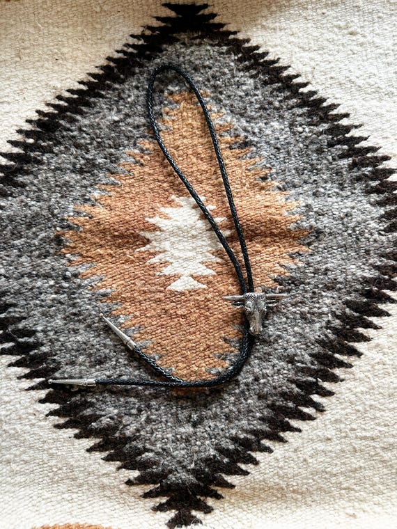 Vintage Silver Steer Head Bolo