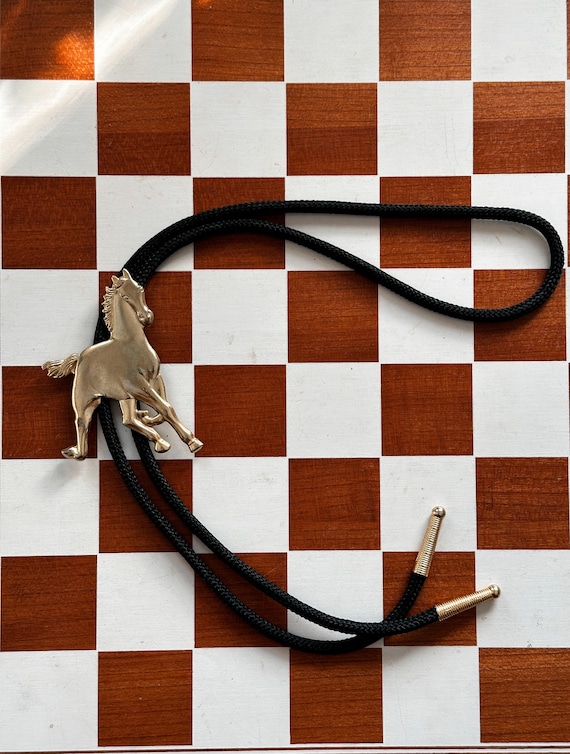 Vintage Gold-plated Horse Bolo