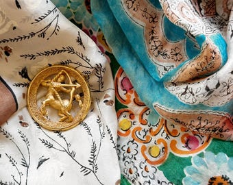 Trifari Crown Sagittarius Brooch