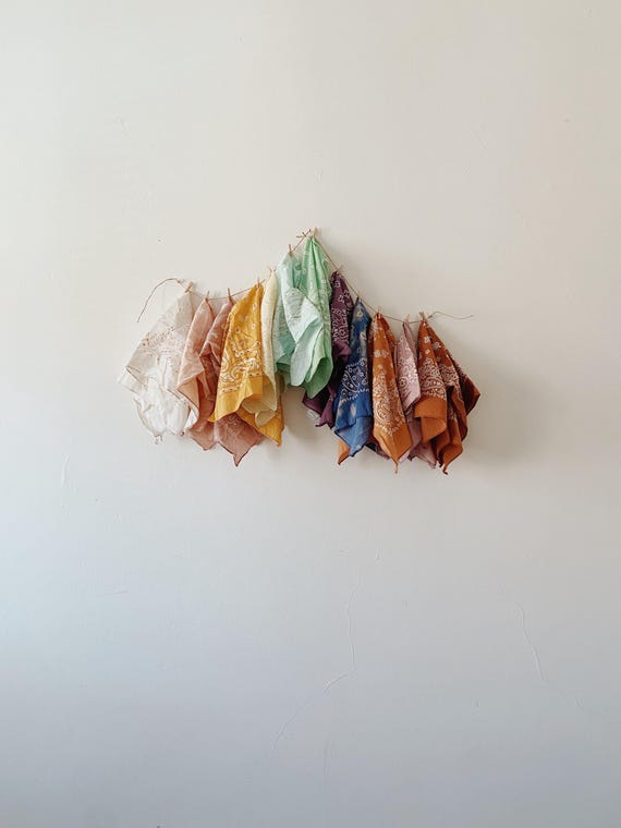 Lightweight Soft Hand Dyed Cotton Bandana | Sold Individually