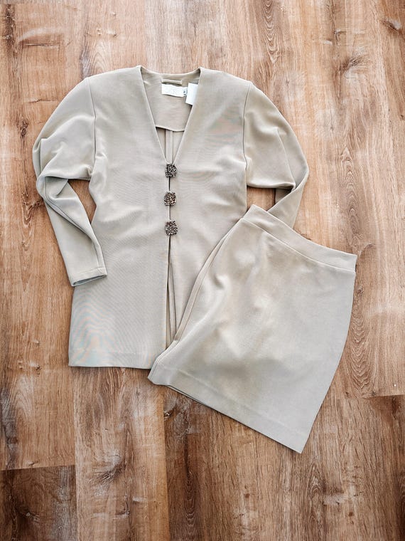 90s Cache Skirt Set w/ Lion Buttons | Size SM