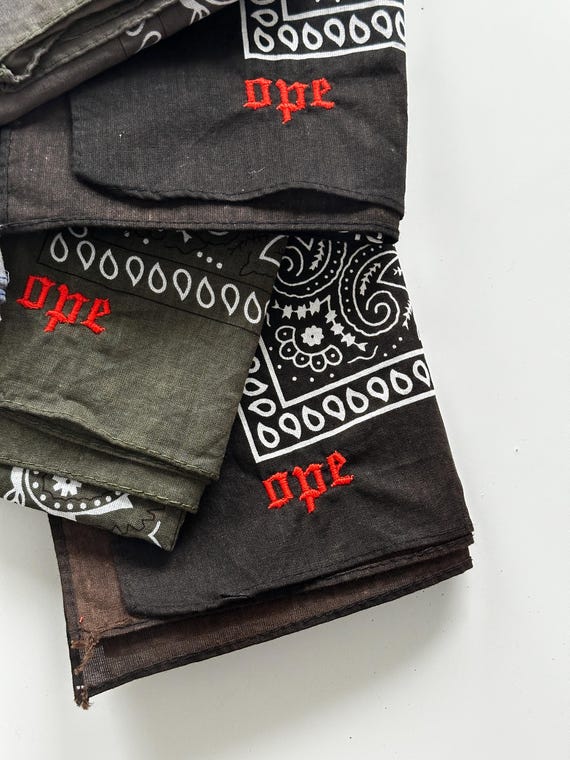 OOAK Dyed and Embroidered Bandanas | Ready to Ship!