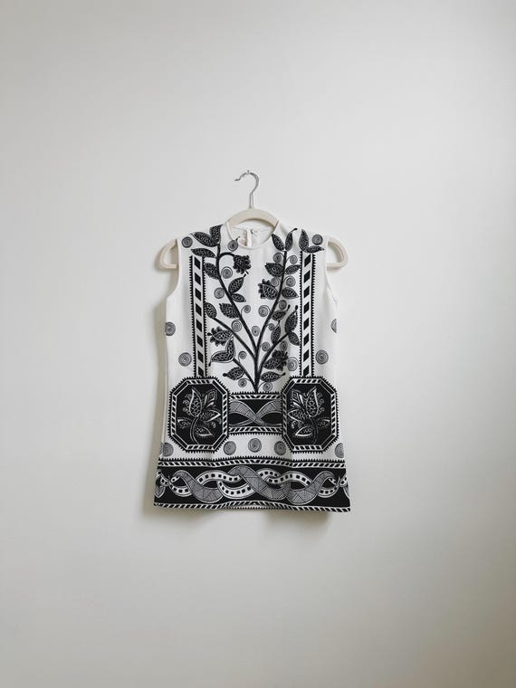 1970s Patterned Tunic | Size SM