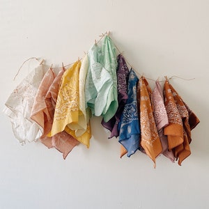 Lightweight Soft Hand Dyed Cotton Bandana | Sold Individually