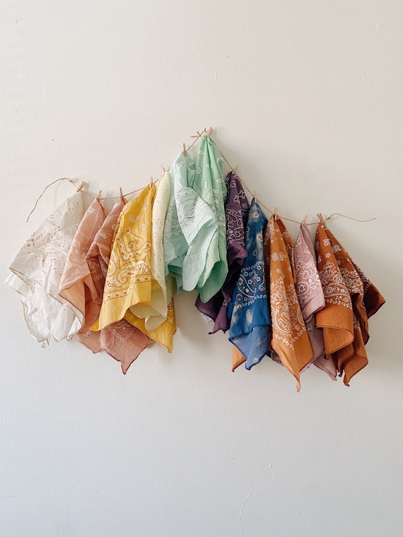 Lightweight Soft Hand Dyed Cotton Bandana | Sold Individually