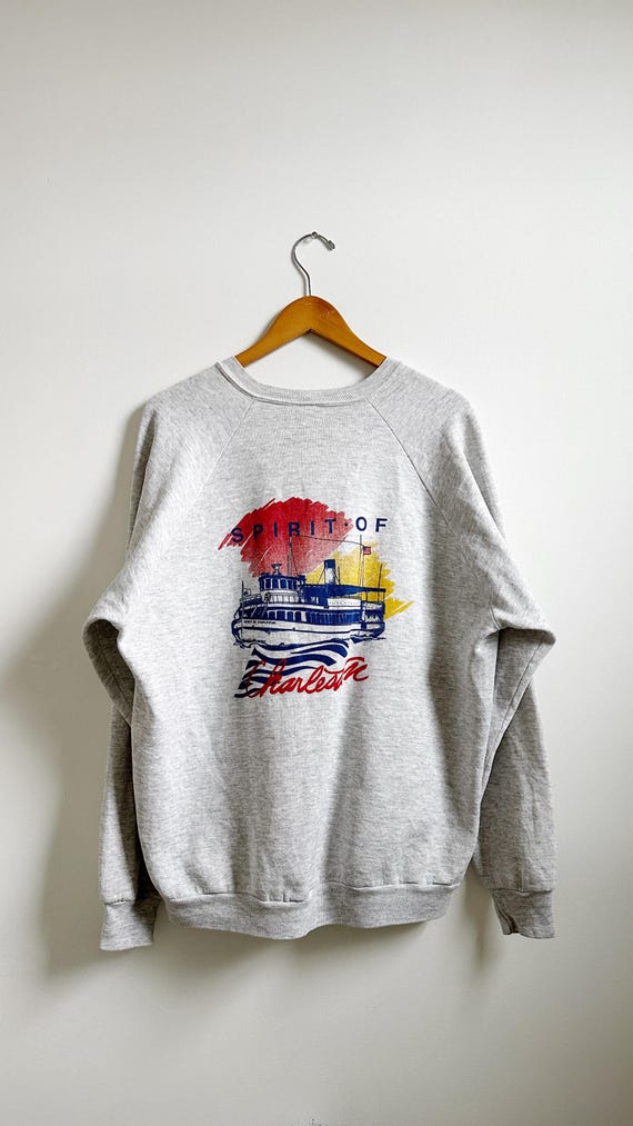 1990S Spirit of Charleston Boat Sweatshirt | Size XXL