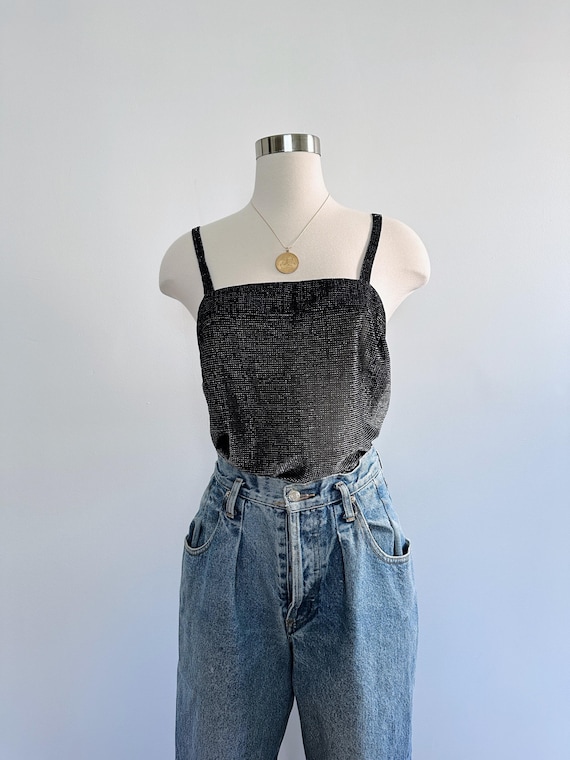Vintage Square Neck Metallic Tank