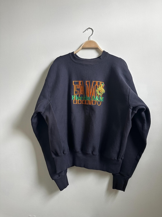 1990s Embroidered FAMU Sweatshirt HBCU| Size LG