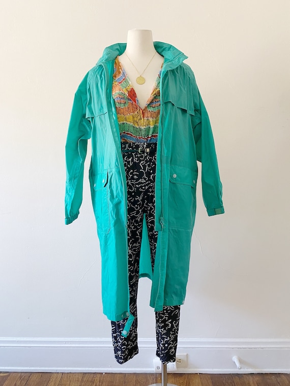 Vintage Teal LL Bean Raincoat | Size LG