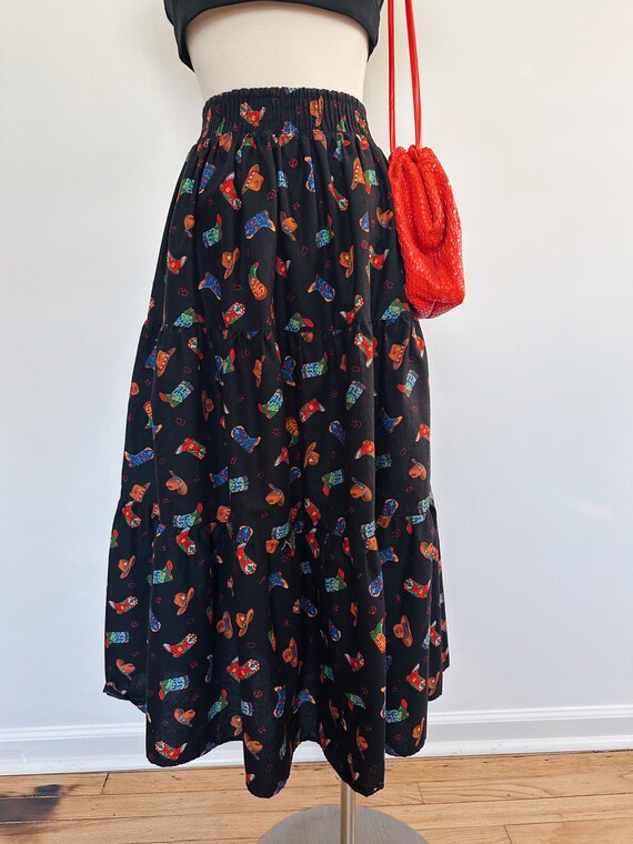 Tiered Cowgirl Cowfolk Skirt | 28" Waist