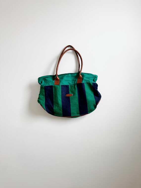 80s 90s Chic Striped Weekender Bag