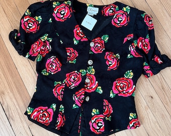 Vintage rozenpruimtopje | Maat 12/M
