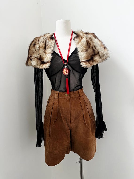 Vintage Black Sheer Betsey Johnson Peasant Top | Size XS/SM