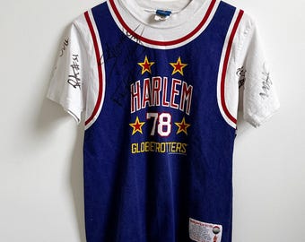 1990s Autographed Harlem Globetrotters Tee | Size SM