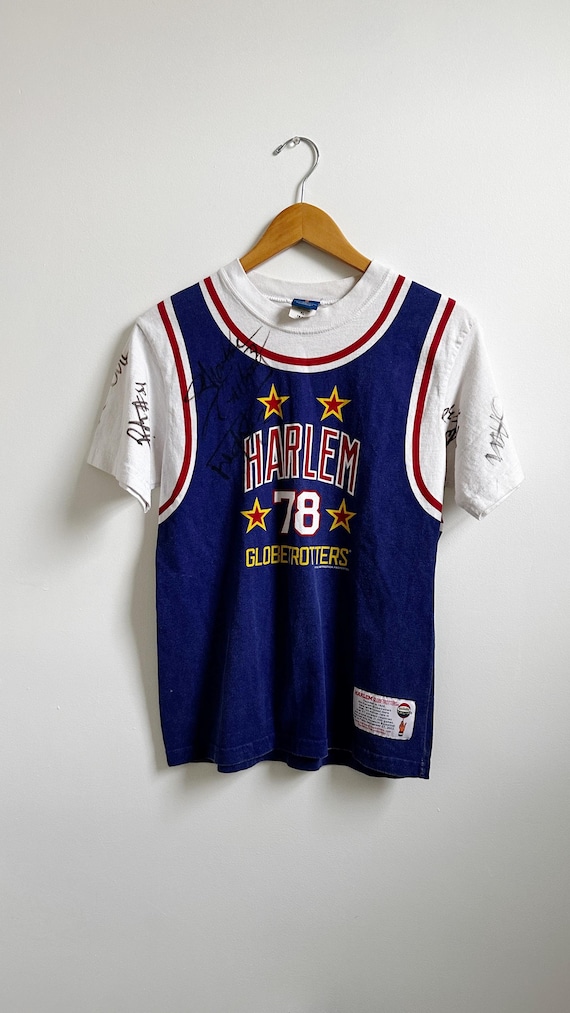 1990s Autographed Harlem Globetrotters Tee | Size SM