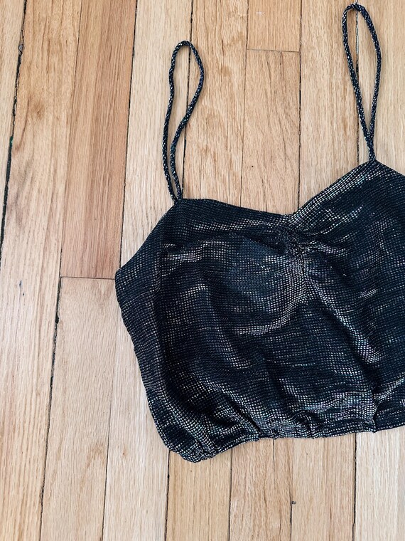 Vintage Cropped Iridescent Tank | Size SM