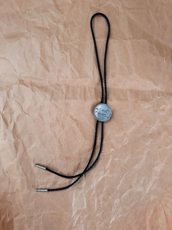 1960s Silver Zebra Bolo