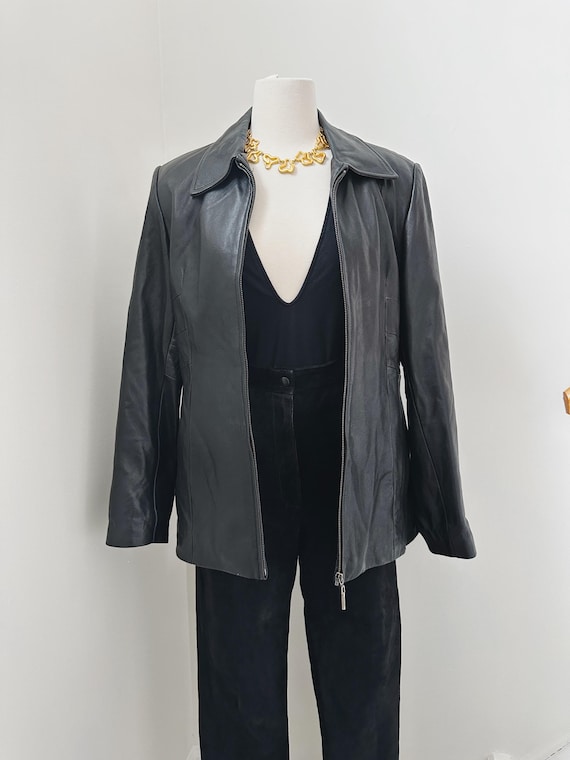 90s Buttery Soft Leather Jacket | Size LG