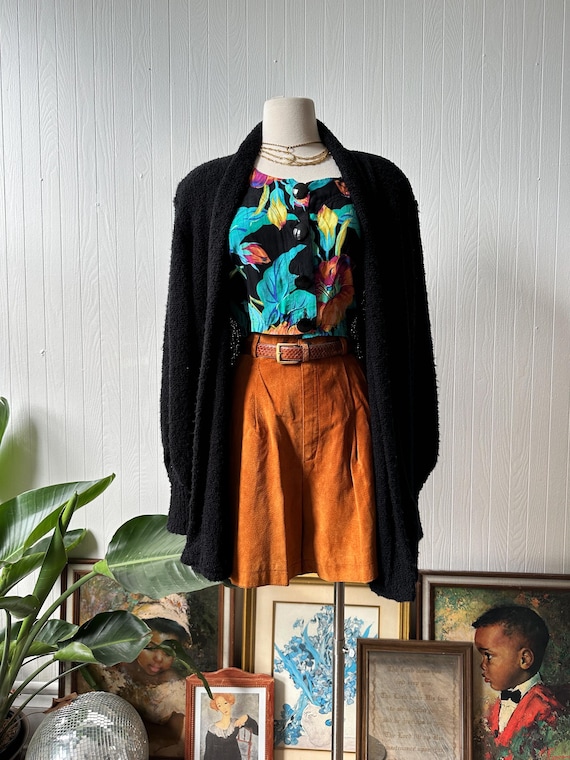 Vintage Black Boucle Sweater | Size SM-LG