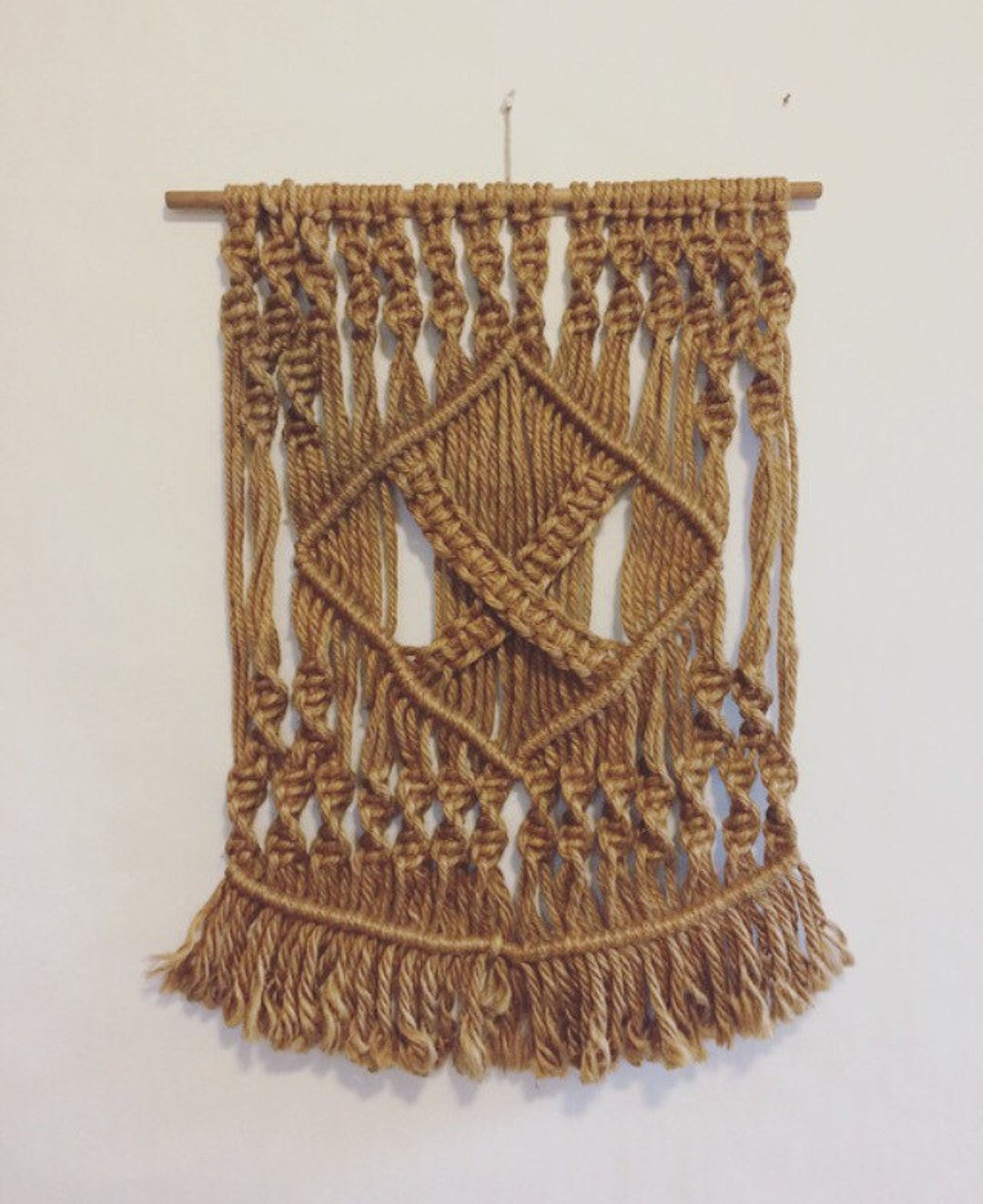 Vintage Jute Wallhanging - Etsy