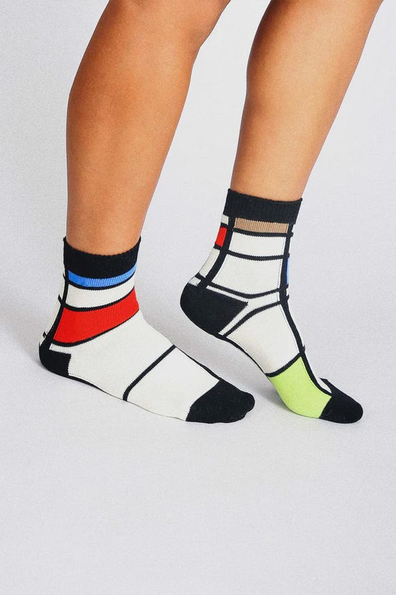 Mondrian-Style Ankle Socks