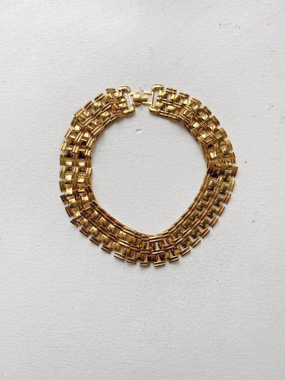 Bold Statement Gold Plated Necklace | Length 17"