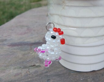 5pcs manual Weave Purple and blue Bead chick Pendant