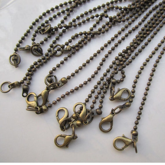 Items similar to 30pcs bronze ball chain necklace ball chain withe