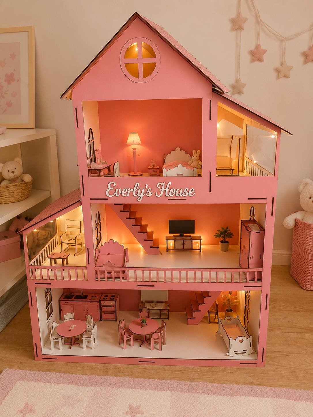 Wooden dollhouse - Etsy 日本