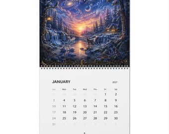 Calendario "Un anno di bellezza della natura" 2027 - Fauna selvatica e stagioni - Hidden WhisperMarks Art