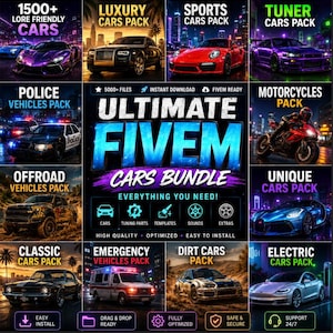 Pack de cinq scripts 2500 MLO Map 1500 Cars 1000 Fivem