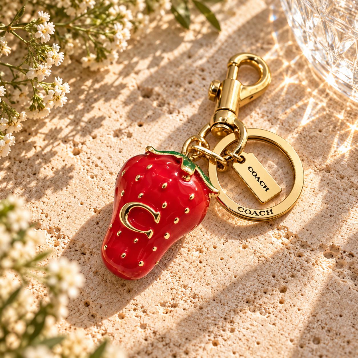 Coach Bag Charm Strawberry - Etsy