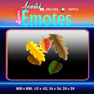 Leaves Animated Emote for Twitch and Discord - Fall Inspired Emote