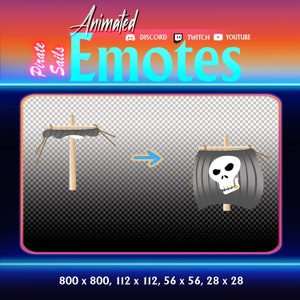 Pirate Sails Up and Down Emote - Animated Emote for Twitch, Discord, & YouTube
