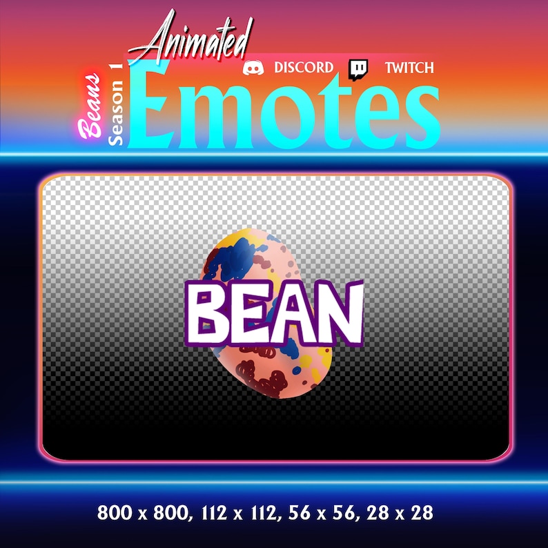 Jellybeans Animated Emote for Twitch and Discord Etsy