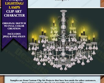 Custom Chandelier Clip Art, Custom Lamp Clip Art, Custom Lighting Clip Art, Clip Art, Custom Clip Art, Custom Art, Chandelier, Lamp, Lights