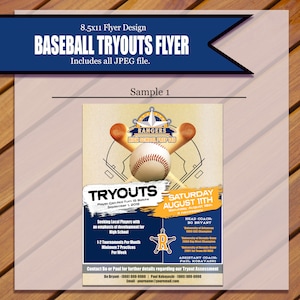 Custom Baseball Tryouts Flyer