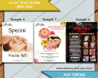 Sale or Advertisement Fliers 8.5x11 - Multiple Samples, Please Choose one, JPEG only, You Print or send as e-card