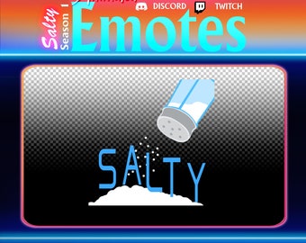 Salty Animated Emote for Twitch and Discord - Animated, Funny Emotes, Original Emotes