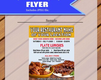 Custom - Crab Shack Flyer, Food Flyer,Lunch Flyer, Claws, Lobster, Crawfish, Bayou Restaurant Flyer,JPEG You Print