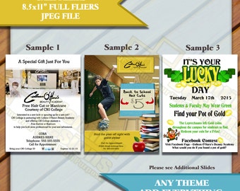 Sale or Advertisement Fliers 8.5x11 - Multiple Samples, Please Choose one, JPEG only, You Print or send as e-card