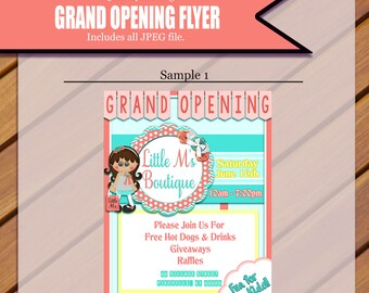 Flyer d'inauguration personnalisé