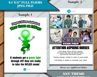 Medical Flyers, Medical Student Flyers, Student Services Custom Flyers, Custom Flyers, College flyers, 8.5x11